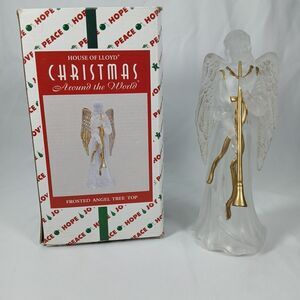 Vintage House of Lloyd Frosted Angel Tree Topper w/ Box – Christmas Around the W